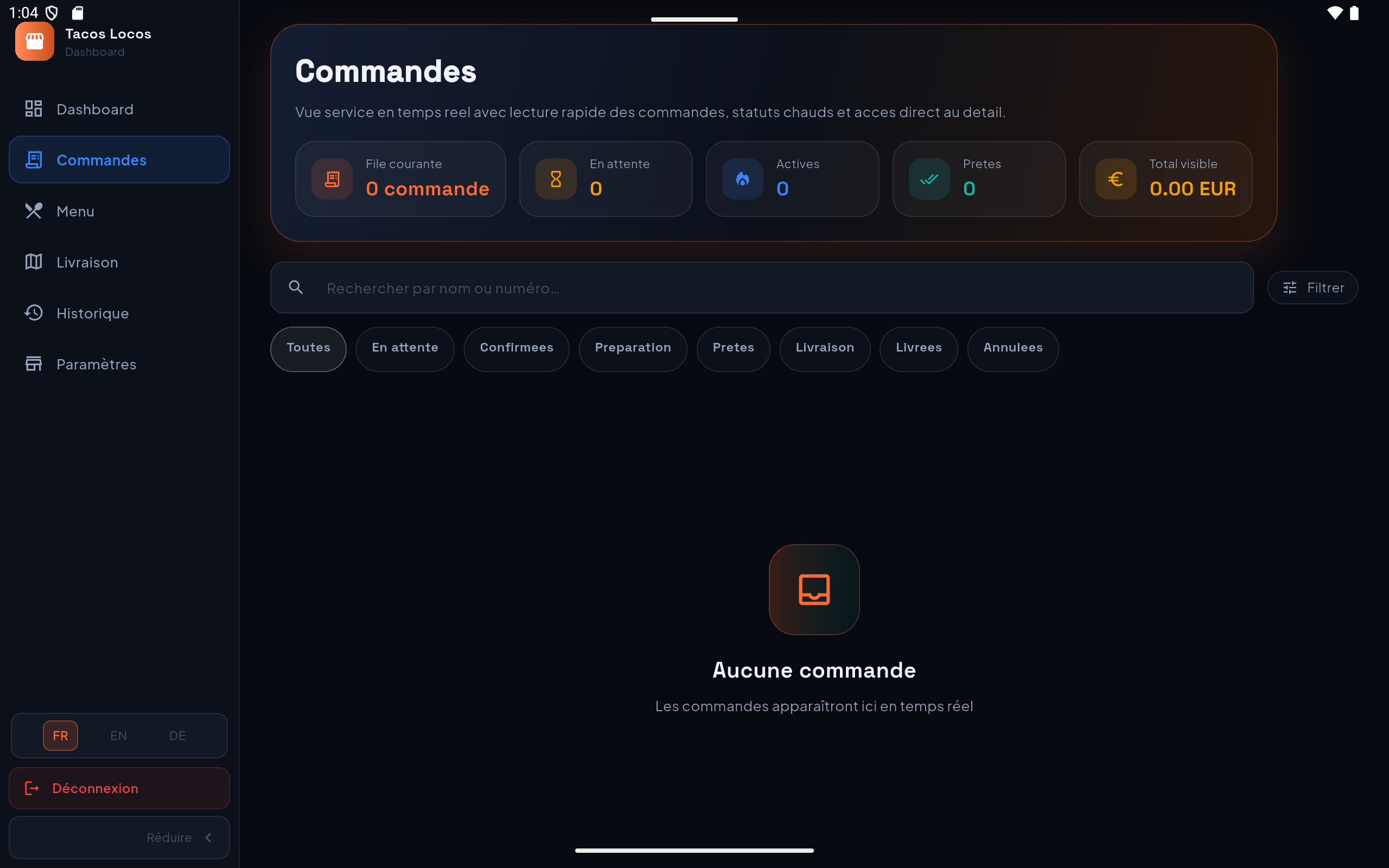 Kanban commandes